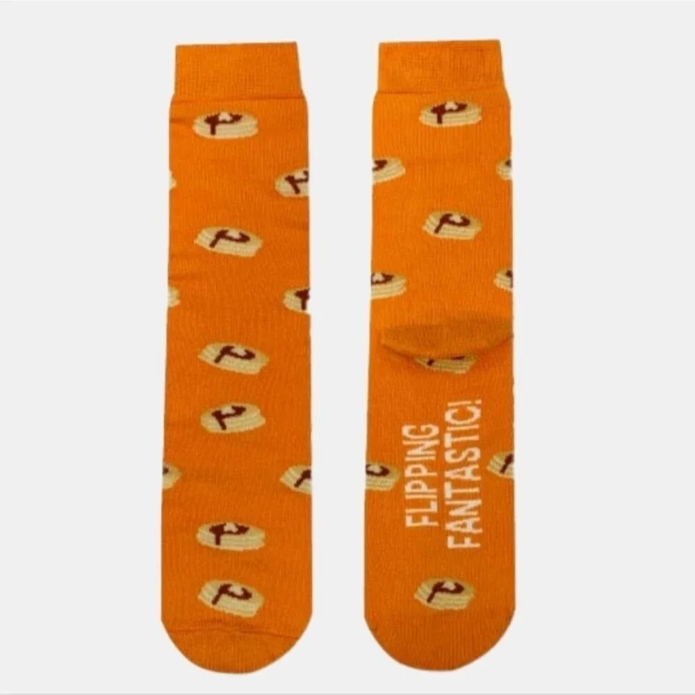 Unisex Breakfast Socks Gift Set - 4 Pair bacon eggs French toast pancake socks